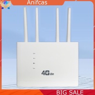 Anifcas 4G Wireless Router 150Mbps WiFi Router 4 Network Ports SIM Card Networking Modem