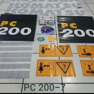 STICKER EXCAVATOR KOMATSU PC 200-7 PC200-8 PC200-6 TERBARU!!