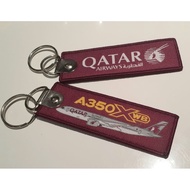 Keychain Woven QATAR AIRWAYS Airbus A350 XWB Fabric