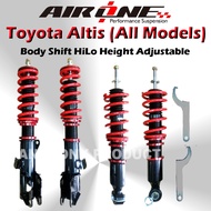 Toyota Corolla Altis Bodyshift Height Adjustable Shock Absorber Sport Suspension Kit (HILO / SOFTHAR