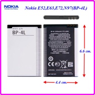 แบตเตอรี่ Nokia E52E63E72N97(BP-4L) 4.4x6.6 cm. 1500 mAh.