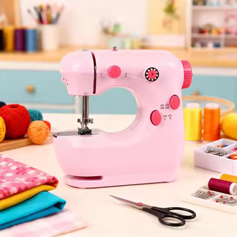Multifunctional Mini Household Electric Sewing Machine,Manual Desktop Sewing Equipment Suitable For 