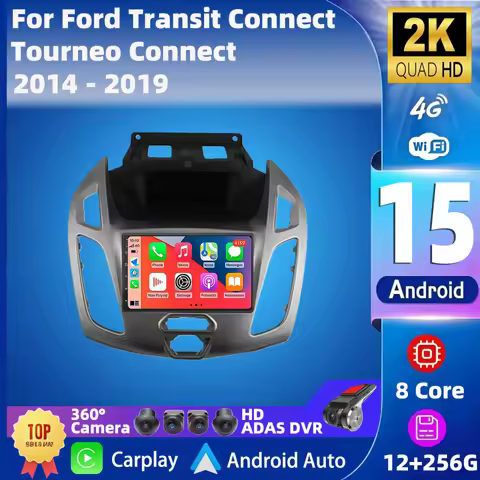 Android 15 For FORD Transit Connect Tourneo Connect 2014-2019 Car Radio Multimedia GPS Navigation Au