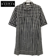 Dries Van Noten Black and White Check Dress, Size 38