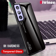 NIWINEE Dành Cho Samsung Galaxy S21 FE 5G / S21 5G / S21 + S21 Plus 5G / S21 Ultra 5G Ốp Kính Cường