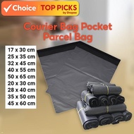 Courier Bag Pocket Parcel Bag Flyer Flyers Courier Plastic Pos Kurier Plastik Mailing  (Black)