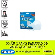 KHẨU TRANG Y TẾ 5D FAMAPRO MASK QUAI CHUN HỘP TIÊU CHUẨN BFE VFE PFE ≥ 99%[CHÍNH HÃNG] ( 10 HỘP = 10