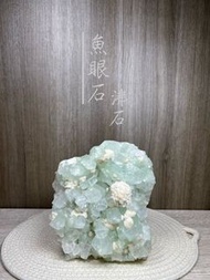 天然水晶💫綠色魚眼石鈣沸石擺件
