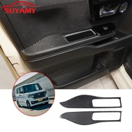 Soft Carbon Fiber Car Inner Door Armrest Panel Trim Sticker For Honda N-Box JF3 JF4 2017-2021 Car Ac