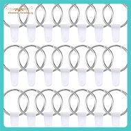 [eleanore_faraday.] 100 Sets Keychain Rings for Crafts Metal Keychain Connector Blanks Key Rings