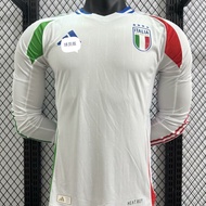 Genuine 24-25 Korean 2024 European Cup Italy Away Players Version Of The Jersey Long Sleeve 14 Kie 1