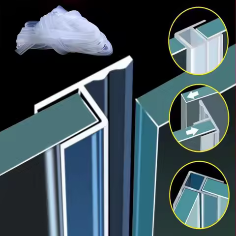 5M H/F/U Shape Rubber Glass Seal Strip 6 8 10 12mm Silicone bathroom shower Screen Seal Strip Window