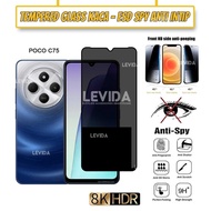 LAYAR C75poco C65poco C40 Tempered glass Screen Protector Full Cover Anti Static SPY PRIVACI ANTI IN