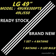 4PCS/SET 49UK6300PTE 49UK6320PTE LG 49" LED TV BACKLIGHT / LED TV LAMPU () 49UK6300 49LJ550 XW3L