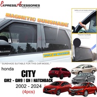 Magnetic Sunshade suitable for Honda City GM2 GM6 GN2 2002-2024 City Hatchback City RS V-sensing Sun