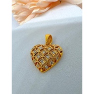 835 黄金钻石爱心吊坠｜835 Gold Pendant