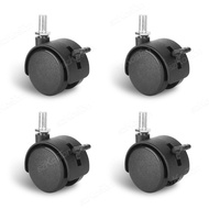4pcs 1.5 Inch Swivel Caster Wheels M8 Threaded Stem Caster Wheels with Brake Heavy Duty Swivel Stem 