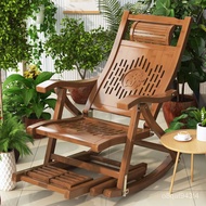 Good productRocking Chair Recliner Lunch Break Folding Rattan Chair Adult for the Elderly Xiaoyao Bamboo Chair Backrest