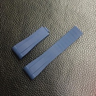 20mm Black Green Blue Orange Curved End Silicone Rubber Watchband For Rolex strap RX Daytona Submari