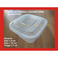 PROMO THINWALL DM SQUARE 5ML / KOTAK KUE / THINWALL BOX (50 PCS)