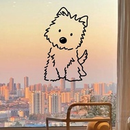 "In . Cartoon Cartoon Dog Cute Funny Stickers ins Wall Stickers Creative Pattern Pet Shop Door Stick