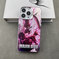 Anime characters white electroplating hot silver Phone Case For iPhone 15 Pro Max 14 ProMax 13 12 12Pro 11 Shockproof Phone soft border hard case Mobile phone protective case