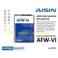 100% AISIN Fully Synthetic ATF AFW-VI/ATF-6 Automatic Transmission Fluid (4L)