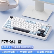 Aula F75 2.4g Wireless/Bluetooth/Wired Gaming Mechanical Keyboard Rgb Customized 75% Layout Oem Prof