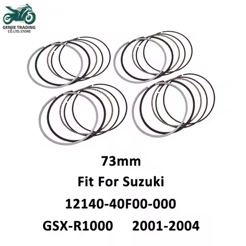 73mm Motorcycle Engine Cylinder Piston Rings Set for Suzuki GSX-R1000 2001 2002 2003 2004 12140-40F0