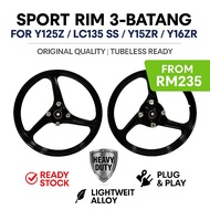 SPORT RIM 3 BATANG LC135 5S Y125ZR LC135 V8 Y15 (WARANTTY) HEAVY DUTY ENKEI ORIGINAL