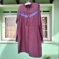 Malay Kurta Jakel Maroon L Preloved Shirt