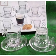 6set Clear Glass Espresso Cup Coffee Cup v90