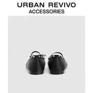 [Special Offer Shipping] URBAN REVIVO Ladies Fashion Rivets Flat Ballet Shoes UAWS40019