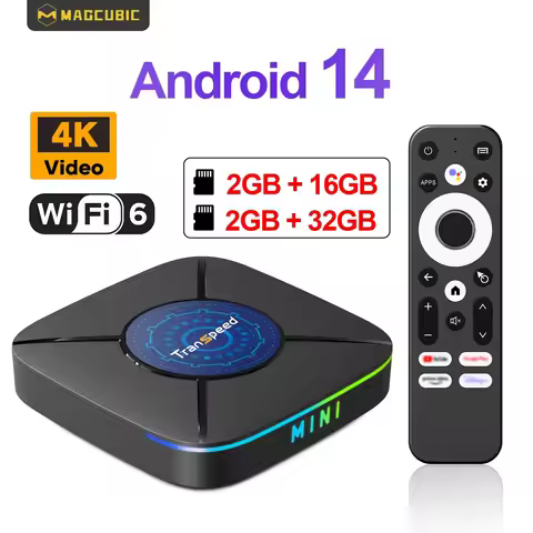 Transpeed K8 ATV Android 14 TV BOX RK3518 With Voice Assistant TV Apps Dual Wifi Quad Core Cortex A5