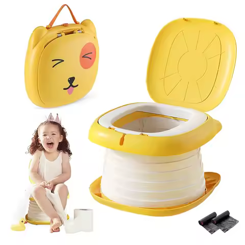 Toddler Travel Potty Portable Foldable Outdoor Indoor Training Toilet for Baby Boy Girl Kid Emergenc