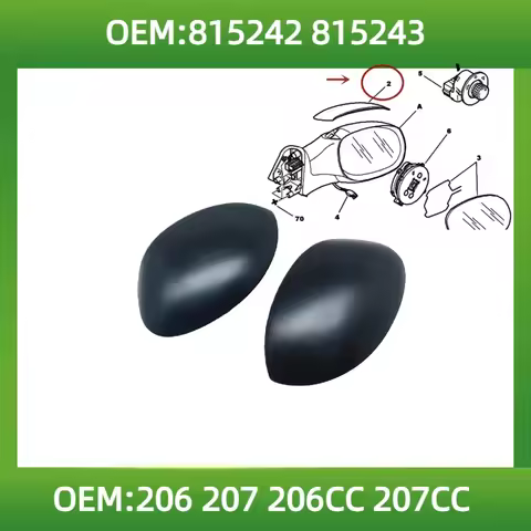 Suitable for Peugeot 206 207 206CC 207CC for Citroen Picasso 815242 815243 Rearview mirror decoratio