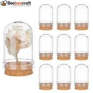 2-20pcs Cloche Bell Jar Glass Display Dome with Cork Base Mini Glass Dome Decorative Cloche Display Case for Flower Snad Storage Home Party Favor Decoration 2.2x3.6cm