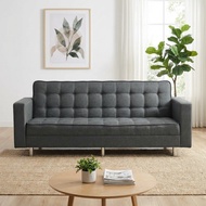LOFT LIVING TOPEKA 3 Seater Sofa Bed With Armrest-Grey
