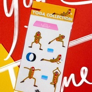 熱狗瑜伽透明貼紙套裝