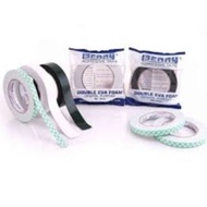 Hansen - 5 METER 22MM Double Tip FOAM Tape BLACK BATIK Tape BLACK - WHITE Super3m Sticky Adhesive 2 