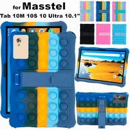 for Masstel Tab 10M 10S 10 Ultra 10.1 Inch Case Shockproof Tablet Soft Bubble Stand Tablet Cover Cas