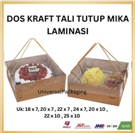 [ 10 PCS ] Dos Kraft TALI LAMINASI Tutup Mika | Dos Hampers Kado Hadiah