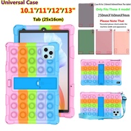 For 10.1" 11" 12" 13 inch 250mm* 160mm 10 inch Universal Soft Silicone Android Tablet PC 3G/4G L 9.84in W 6.29in Cover Kids Pop Stress-Relieve Case Push It Bubble Stand Cover