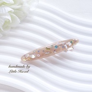 Handmade 啡色髮夾 滴膠髮夾髮飾 Resin Hairclip
