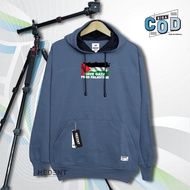 Hedent inv. Hoodie Pria Tebal Distro Warna Hitam Palestine Save Gaza Keren Aesthetic Terbaru Viral K