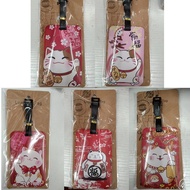 Lucky Cat Luggage Tag Consignment Boarding Pass Signage Card ABS Hard Shell Meal Card Bus Card Holde