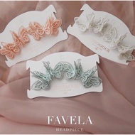 RIBBONJOUR - Favela Embroidery butterfly children's hair clip/ butterfly headband/ butterfly headban