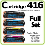 Full Set Compatible to Canon Cartridge 416 imageclass MF8010cn MF8030cn MF8050cn MF8080cw Canon416 C