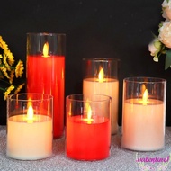 VALENTINE1 LED Flameless Candles Light, Simulation Romantic Candles Lamp, Creative with 3D Flame Battery Operated Flickering Fake Tealight Bedroom