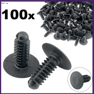 【BET】100x Plastic Fir Tree Trim Clips 8mm Hole, 18mm Head, Black  Perfect[my]